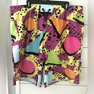Colorful Geometric Men's Swim Trunks